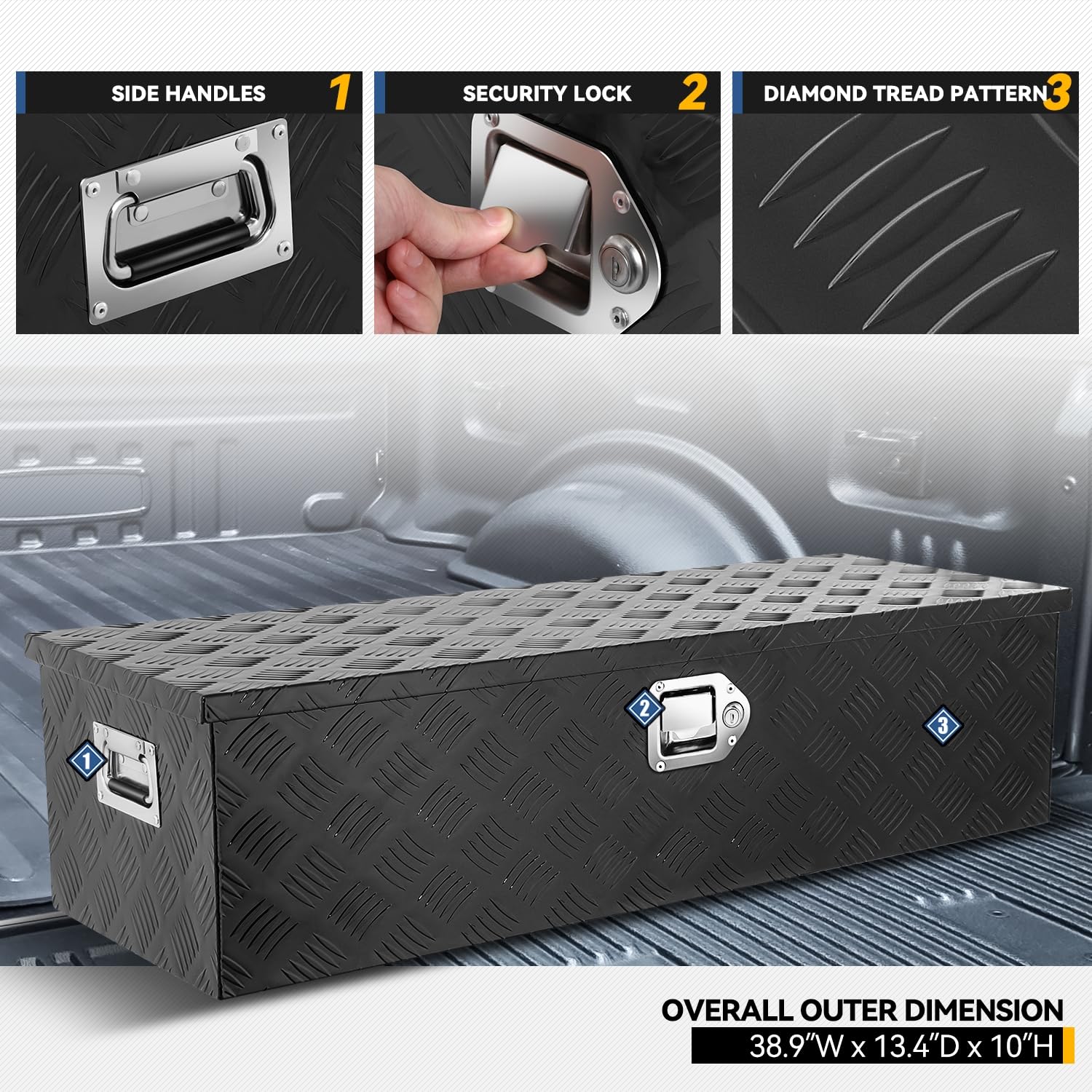 Amazon.com: Heavy Duty Aluminum Diamond Plate Tool Box for Pick Up